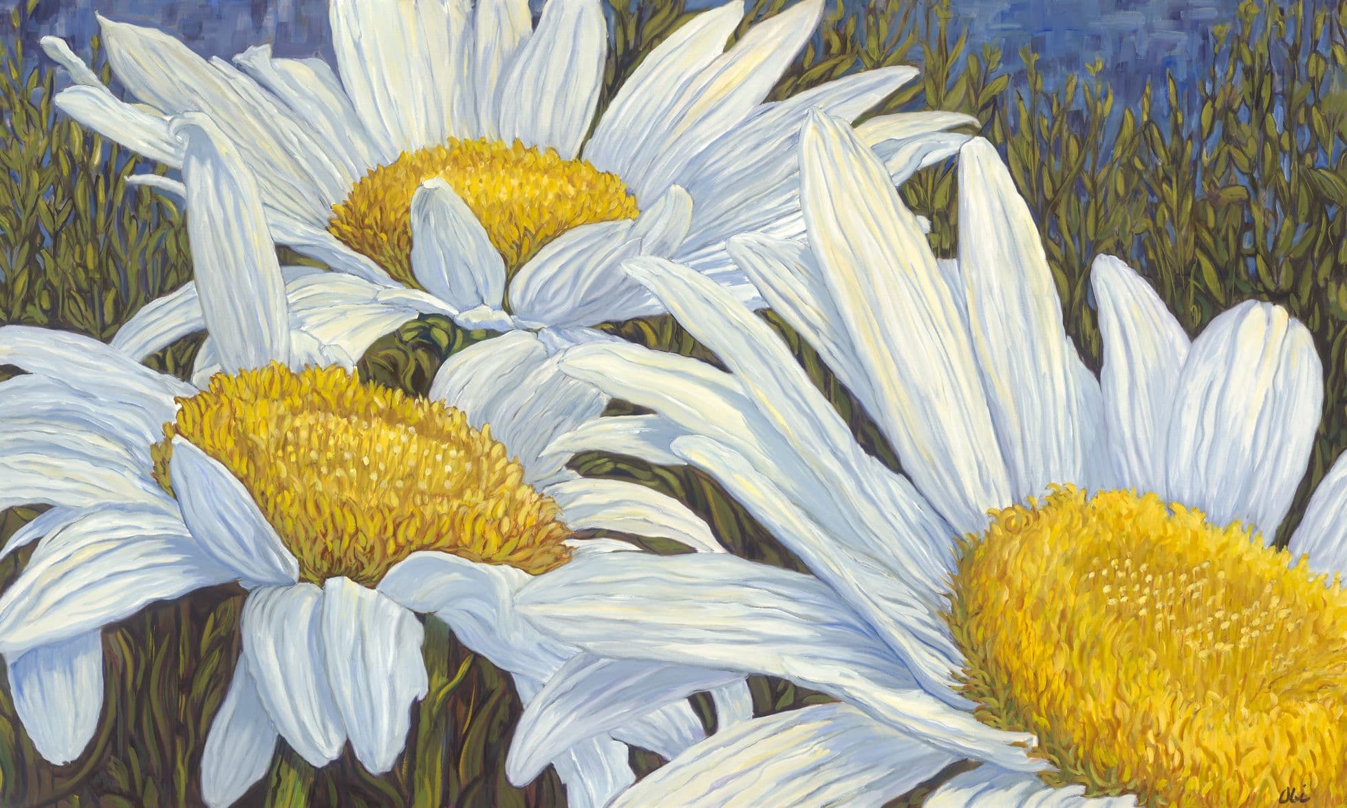 Day Dreams Blue Jeans Oil Painting by John Carman
